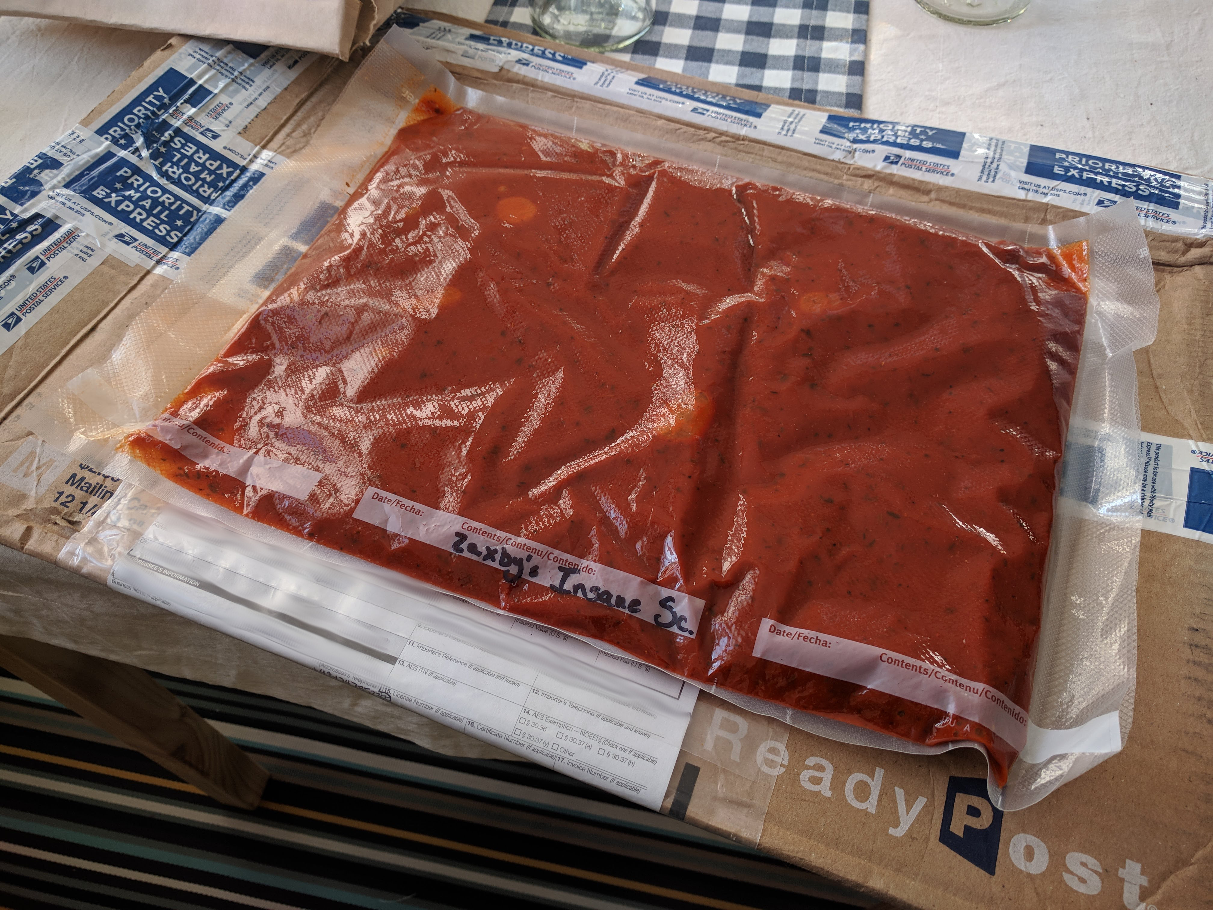opened package